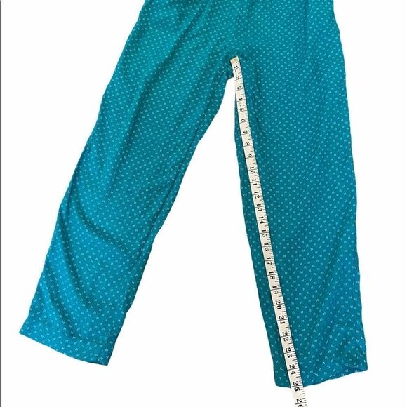 VINTAGE Petite Teal Printed Scarf Belt Light Pant - Picture 5 of 9